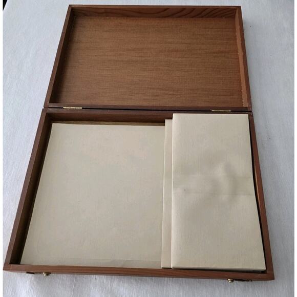 Vintage Wooden Latch Box with Steamship Scene Tow Boat Stationary - Picture 6 of 13